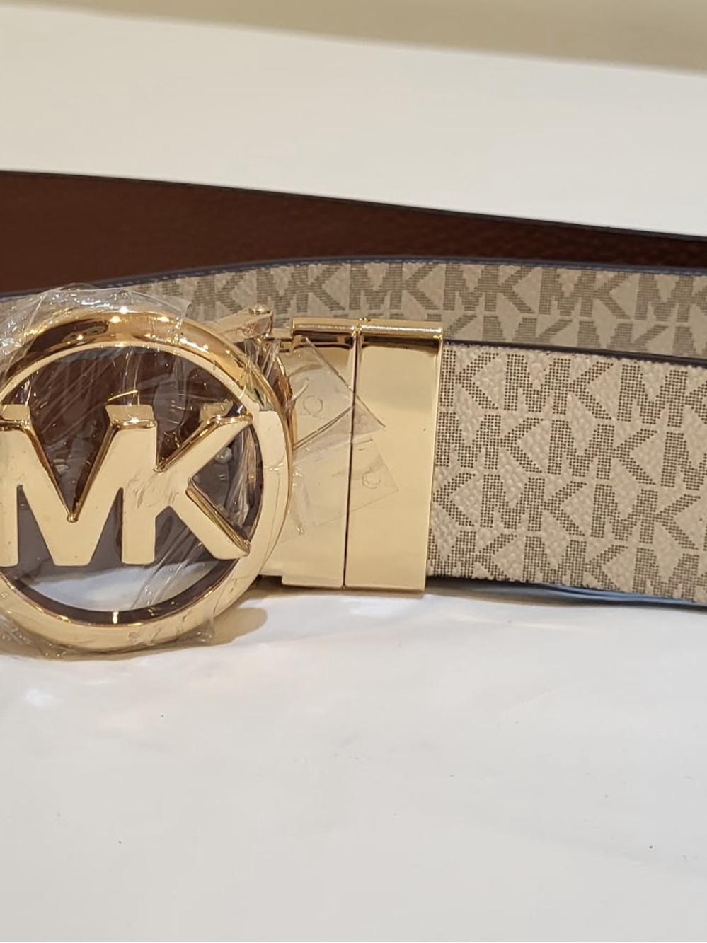 MICHAEL KORS Signature reversible leather belt